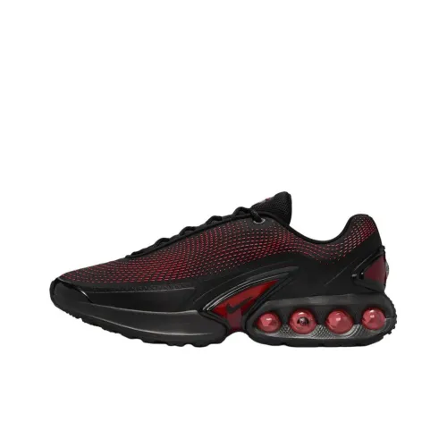 Nike Air Max Dn Беговые кроссовки Низкий топ Черный Красный Унисекс