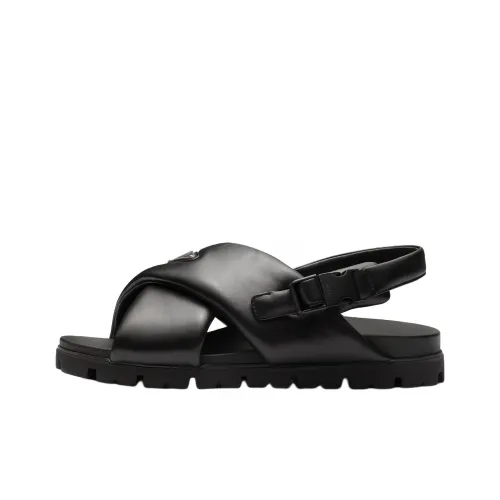 PRADA One Ремень Сандалии Мужские Черные