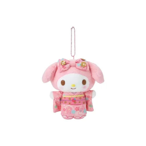 Санрио My Melody Вишневый цветок Кимоно Одежда Куклы Плюшевый Подвеска Трумпеты Высокие