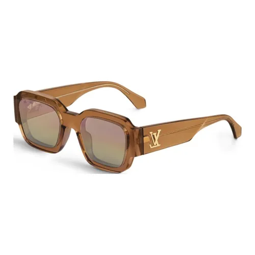 LOUIS VUITTON Ацетат Круглые Солнцезащитные очки Унисекс Желтые