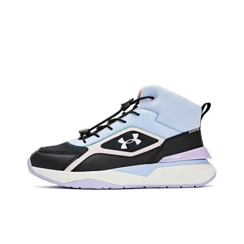 Under Armour Высокие Топы Детские Лайфстайл Обувь Черный Синий Подростки