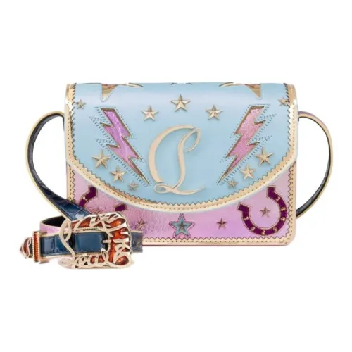 CL LUBOTING Телячья кожа Сумка через плечо Маленькая Женская Синяя Розовая Многоцветная