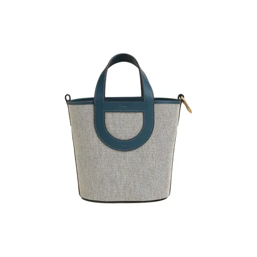 HERMES In The Loop Холст Swift Телячья кожа Корзинка Сумка Свиной нос Сумка-ведро Сумка Женская