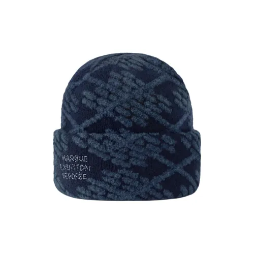 LOUIS VUITTON Овечья шерсть Шапки-бини Мужской Синий