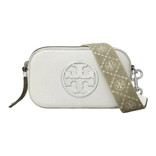 TORY BURCH Miller Плиссированная кожа наппа Сумка через плечо Мини Женская Серый Зеленый