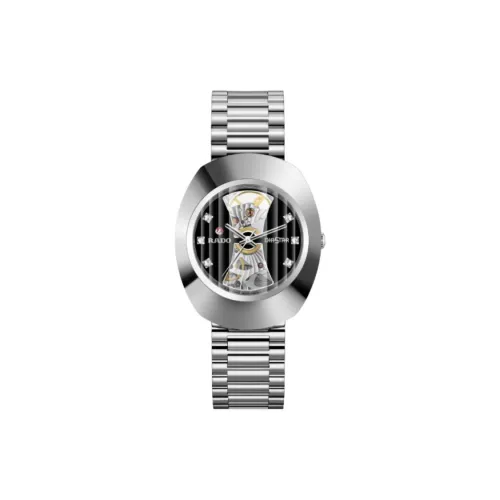 RADO DiaStar Diamond Star Collection Автоматический Механический Механизм Унисекс Часы 35 мм Черный Циферблат