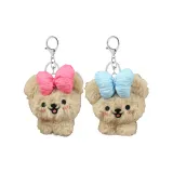 Синий бант + розовый бант подвеска Тедди