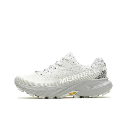 MERRELL Agility Peak 5 противоскользящие устойчивые к истиранию низкий топ беговые кроссовки женские белые серые