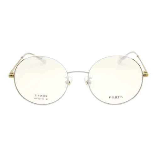 PORTS Титан Круглые Оправы для очков Женские Белые Золотые