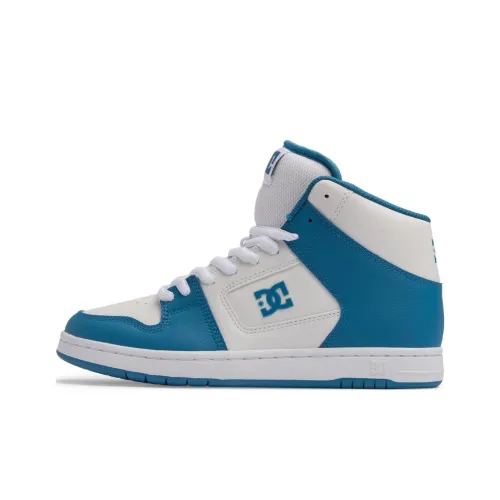 DC Shoes MANTECA 4 Slip-resistant Abrasion-resistant High Top Skateboarding Shoes Женские Белый Синий