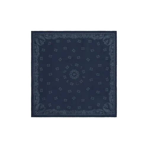 CELINE Шелковые шарфы Женские Синий