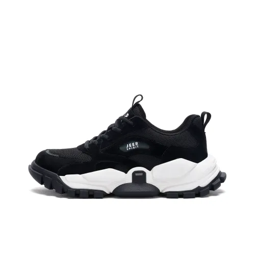 JEEP SPIRIT Амортизация Устойчивость к истиранию Устойчивость к воздействию Увеличение высоты Низкий Топ Повседневная обувь Мужская Черная