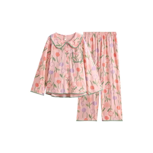 FENTENG Пижамный комплект женский светло-креветочный