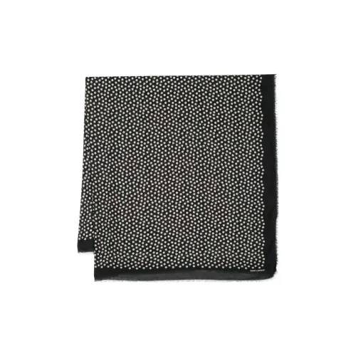 SAINT LAURENT Modal Вязаные Шарфы Женские Черный