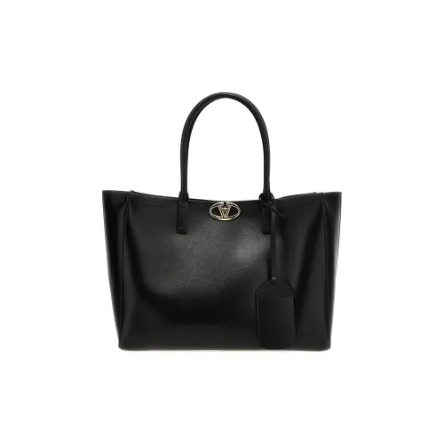 Valentino Телячья кожа Тоут Сумка Сумка для покупок Сумка среднего размера Женская Черная