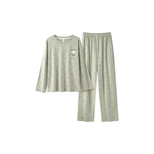 Sharefun Пижамный комплект женский зеленый