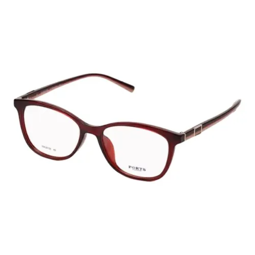 PORTS Пластина Нерегулярной Формы Оправы для Очков Женские Красные