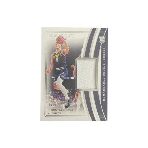 PANINI 2022 23 Immaculate Nuggets Christie Braun Коричневый Rookie RC 85 99 Edit Jersey Card Star Card Card Pass