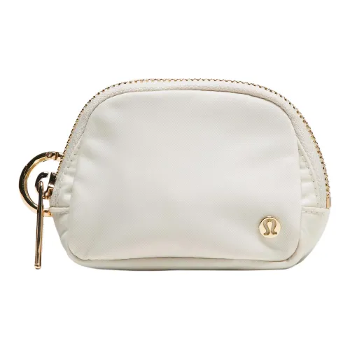 Lululemon Everywhere Нейлон Монета Кошелек Стандартный Унисекс Кость Золото