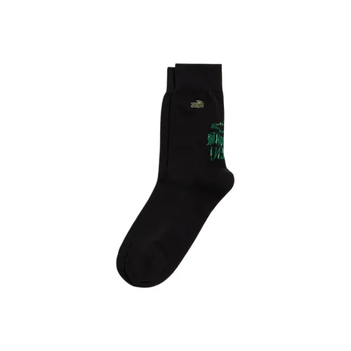 LACOSTE 1 Пачка Черные Мужские Носки до икры MID
