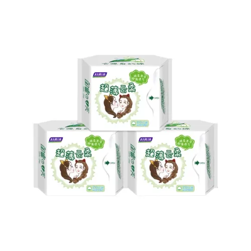 Гинекологическая чистка Очень тонкий Cloud Soft Cushion Светлый Дышащий 150мм x 20 Листов Пачка x 3