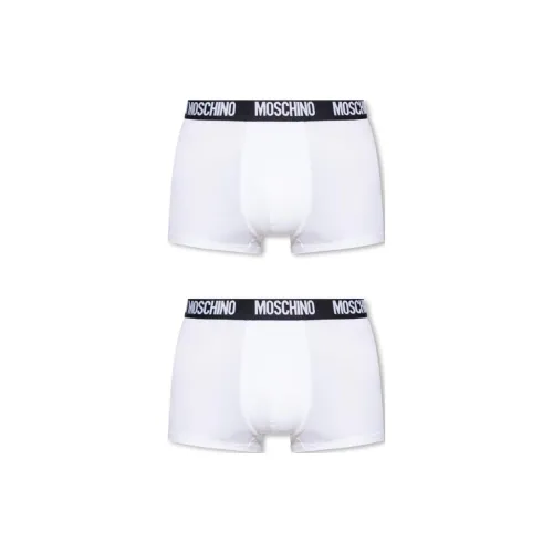 MOSCHINO 2 пачки белые мужские боксер-шорты