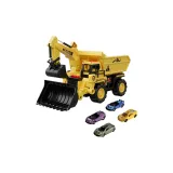 Желтый Трансформируемый Инженерный Транспорт +4 Маленькие Автомобили