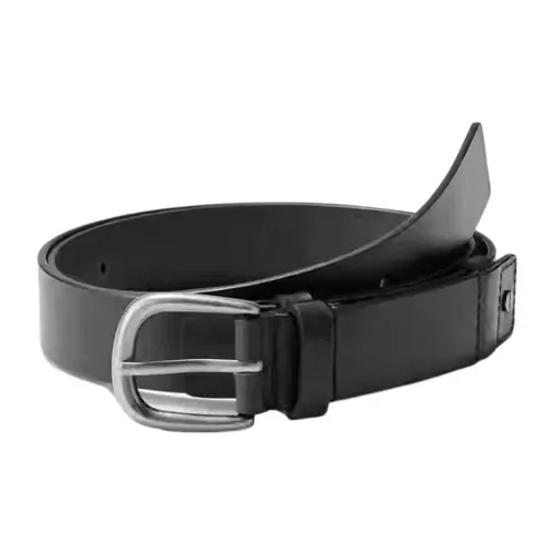 MUJI Ремни из дубленной кожи унисекс черные ширина 3 см