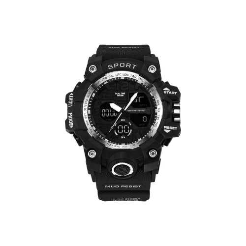 Corriberty Electronic Механизм Резиновый Ремешок Часы Мужские Черный Циферблат