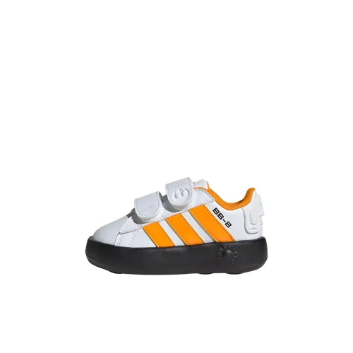 Star Wars x Adidas GRAND COURT 2,0 Низкий топ Обувь для малышей Белый Оранжевый Infant And Toddler