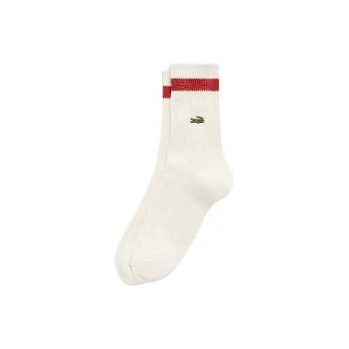 LACOSTE 1 упаковка Белый Красный Мужской MID Носки до икры