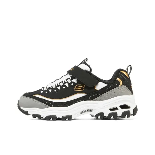 Skechers Низкий Топ Детские Лайфстайл Обувь Черный Золото