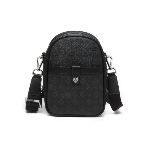 SEPTWOLVES Искусственная кожа с коровьей кожей сумка через плечо сумка на плечо стандартная мужская черная