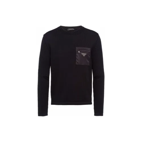 PRADA Мужские черные свитеры