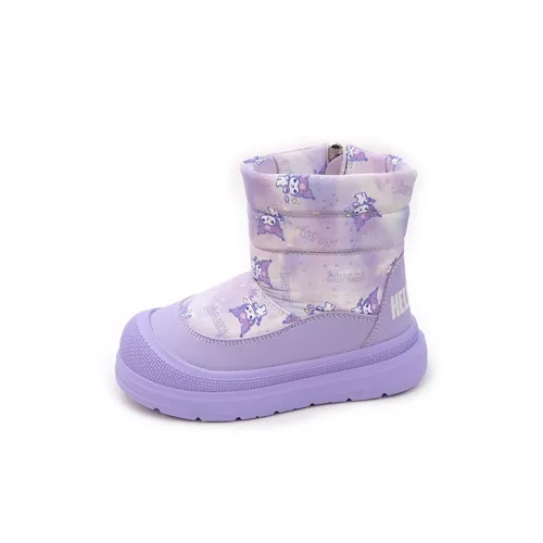 Idyllic Slip-Resistant Водонепроницаемый Термический Высокий Топ Детские Ботинки Фиолетовые Детские