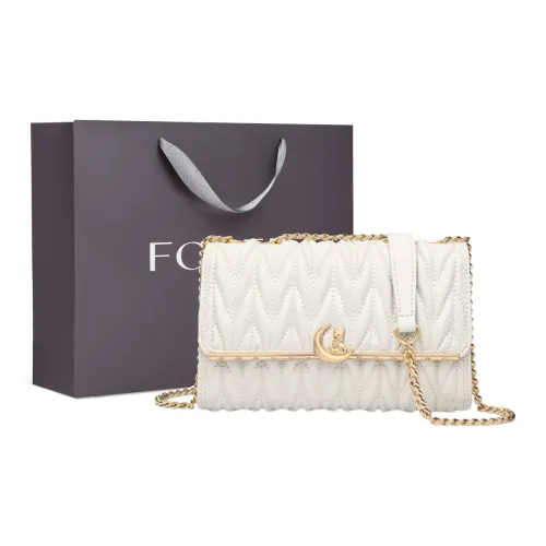 FOXER Сумка через плечо из коровьей кожи плечевая сумка маленькая женская жемчужно-белая