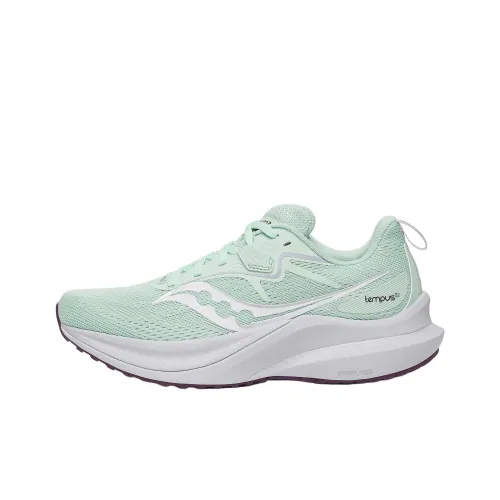 Saucony Tempus TanTu 2 Slip-Resistant Abrasion-Resistant Low-Top Беговые кроссовки Женские Зеленые