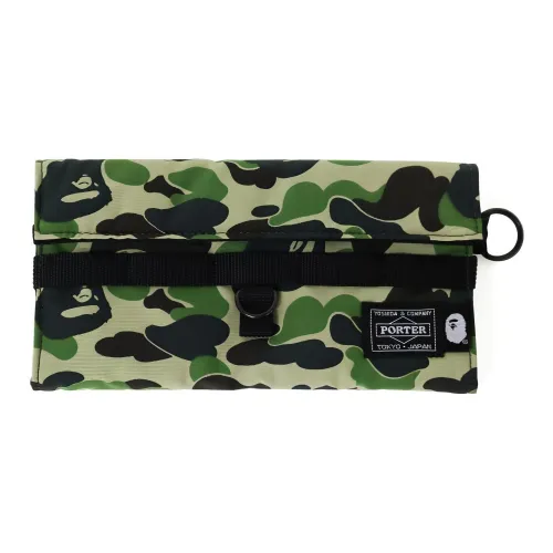 A BATHING APE Кошельки Зеленый Унисекс