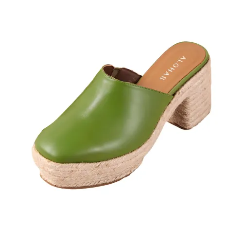 ALOHAS Домашние тапочки 8,5 см Женские Зеленые