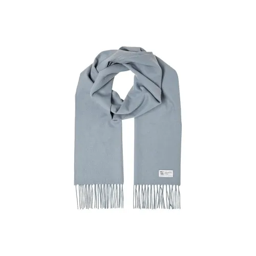 JOHNSTONS OF ELGIN Кашемир Вязаные Шарфы Женские Синие