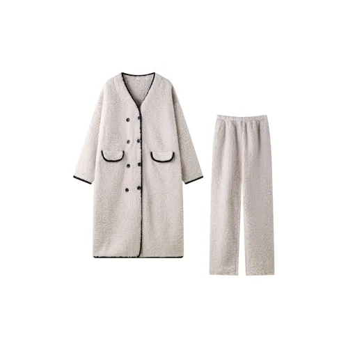 MEITENG Пижамный комплект зимний женский белый