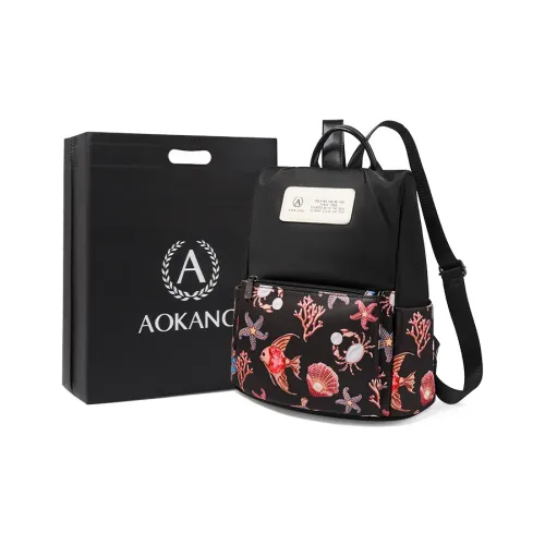 AOKANG Ткань Рюкзак Стандартный Унисекс Классический Черный Хаки