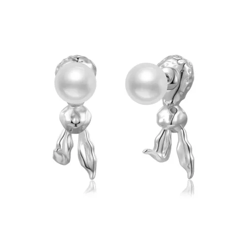 KING OF BLING Сплав Искусственная жемчужина Серьги-гвоздики Унисекс Год Змеи Удачи