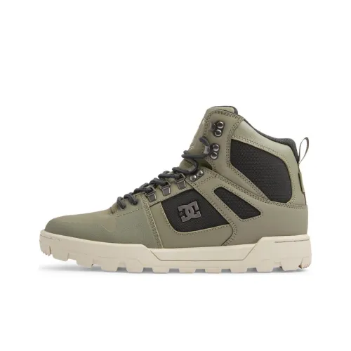 DC Shoes Pure Hi High Топ Уличная обувь Мужская Зеленая Черная