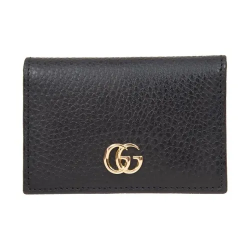 GUCCI Luggage Кожа Двойной складной держатель для карт Стандартный Унисекс Черный