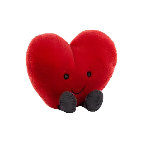 JELLYCAT Fun Items Collection JELLYCAT Characters Cute Red Heart Куклы Плюшевая кукла 10 см Высота в сидячем положении 15 см
