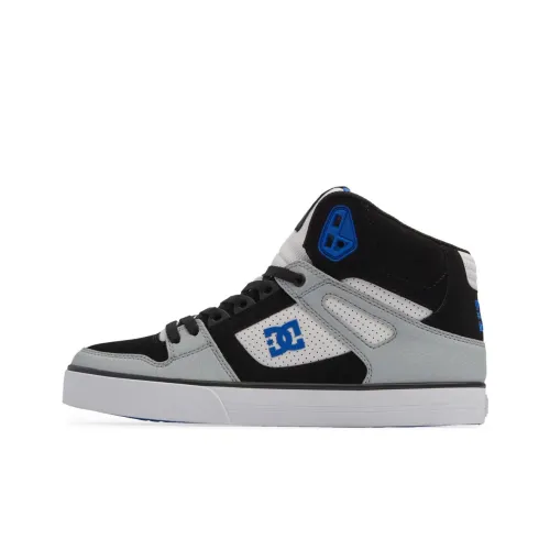 DC Shoes Pure SE Slip-Resistant High Top Skateboard Shoes Men's Black White Blue DC Shoes Pure SE противоскользящие высокие кеды для скейтбординга мужские черные белые синие