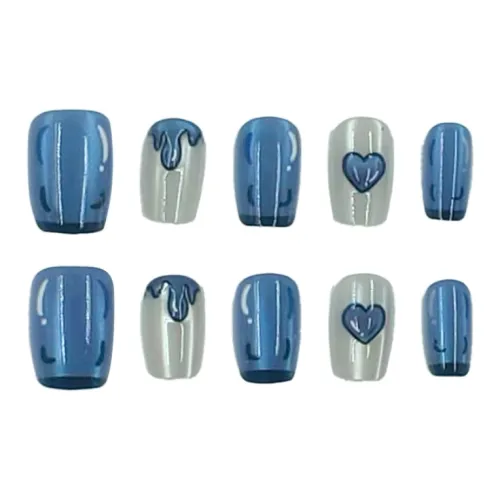 MAXFINE Original Handmade Ручная работа Граффити Фальшивая ногтевая пластина Короткий ЛАДЬЕР Короткий Квадрат 14 мм 10 шт