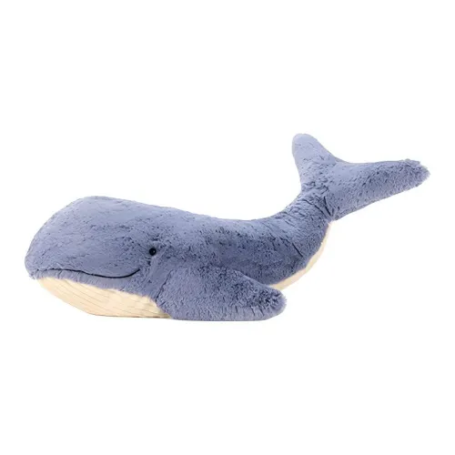 JELLYCAT Ocean Series Кит Wilbur Синий Куклы Плюшевая кукла Высота 13 см 37 см 46 см