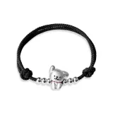 Милый браслет с щенком [Черный шнур]